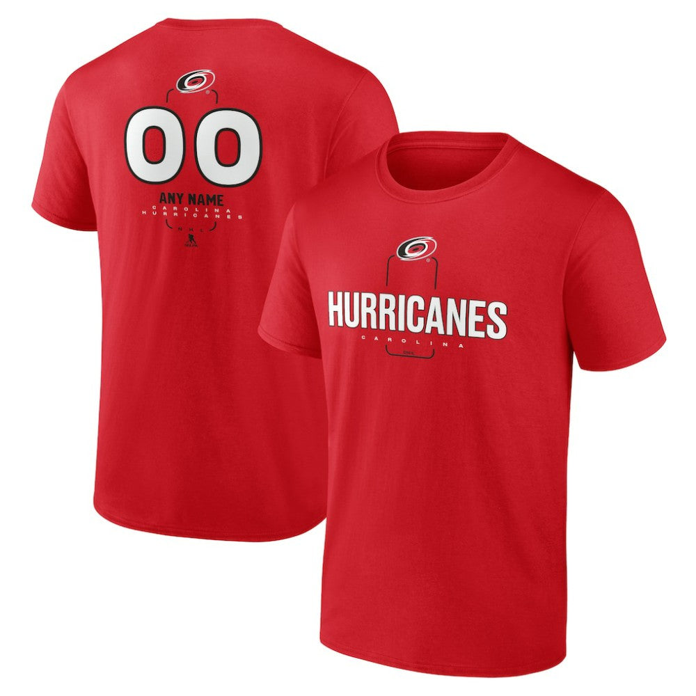 Carolina Hurricanes Personalized Name & Number Midfielder T-Shirt Red