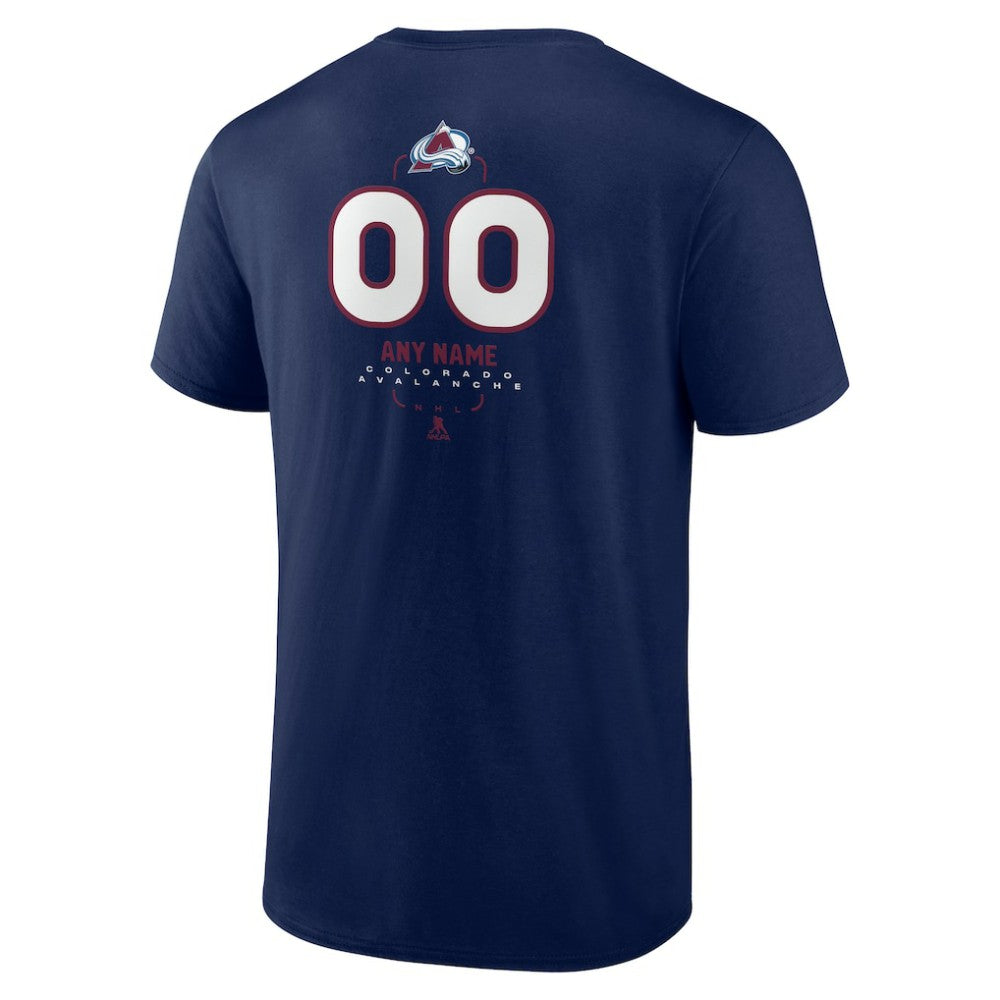 Colorado Avalanche Personalized Name & Number Midfielder T-Shirt Navy