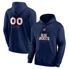 Columbus Blue Jackets Personalized Name & Number Midfielder Pullover Hoodie Navy