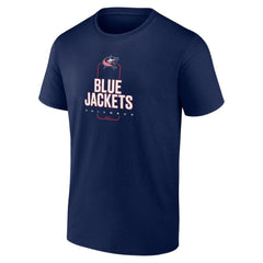 Columbus Blue Jackets Personalized Name & Number Midfielder T-Shirt Navy