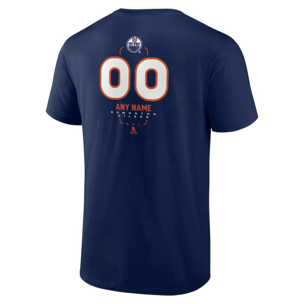 Edmonton Oilers Personalized Name & Number Midfielder T-Shirt Navy