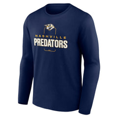 Nashville Predators Personalized Name & Number Midfielder Long Sleeve T-Shirt Navy