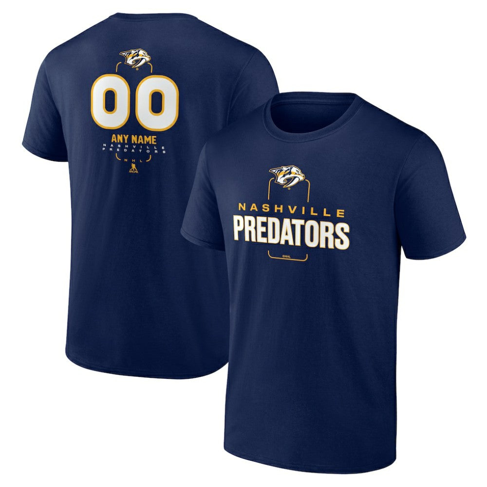 Nashville Predators Personalized Name & Number Midfielder T-Shirt Navy