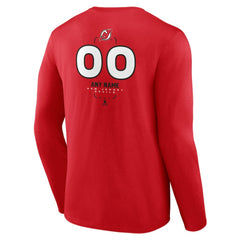 New Jersey Devils Personalized Name & Number Midfielder Long Sleeve T-Shirt Red