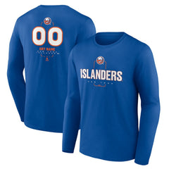 New York Islanders Personalized Name & Number Midfielder Long Sleeve T-Shirt Royal