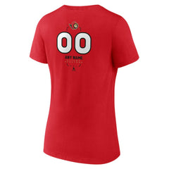 Ottawa Senators Women's Personalized Name & Number Midfielder V-Neck T-Shirt Red