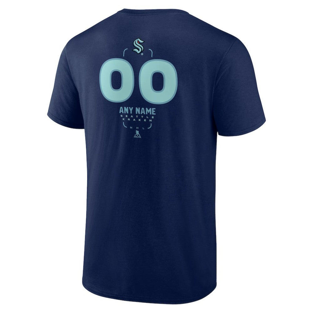 Seattle Kraken Personalized Name & Number Midfielder T-Shirt Deep Sea Blue