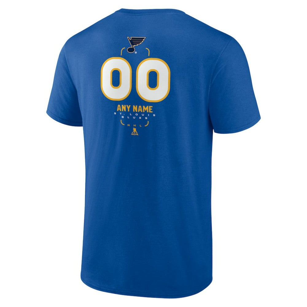 St. Louis Blues Personalized Name & Number Midfielder T-Shirt Blue