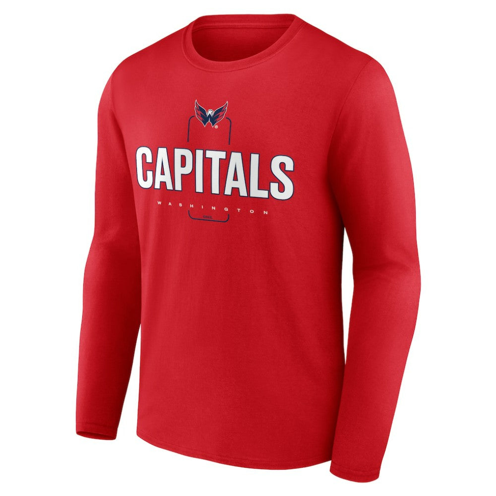 Washington Capitals Personalized Name & Number Midfielder Long Sleeve T-Shirt Red