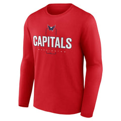 Washington Capitals Personalized Name & Number Midfielder Long Sleeve T-Shirt Red