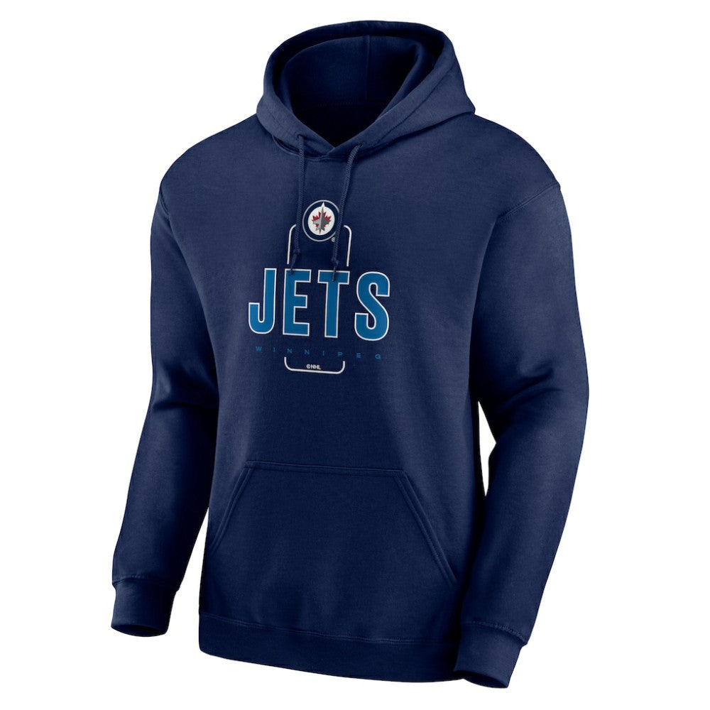 Winnipeg Jets Personalized Name & Number Midfielder Pullover Hoodie Navy