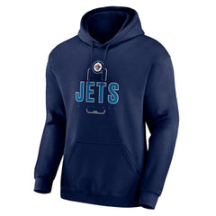 Winnipeg Jets Personalized Name & Number Midfielder Pullover Hoodie Navy