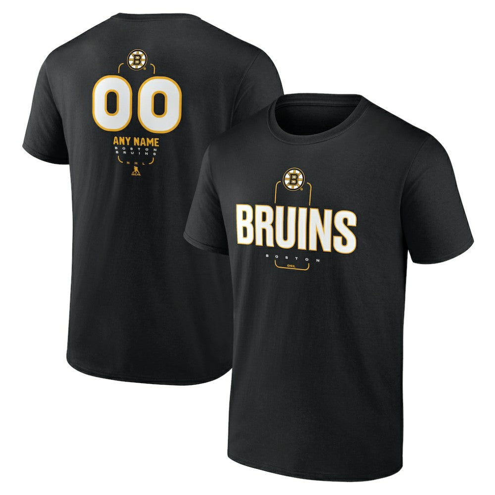 Boston Bruins Personalized Name & Number Midfielder T-Shirt Black