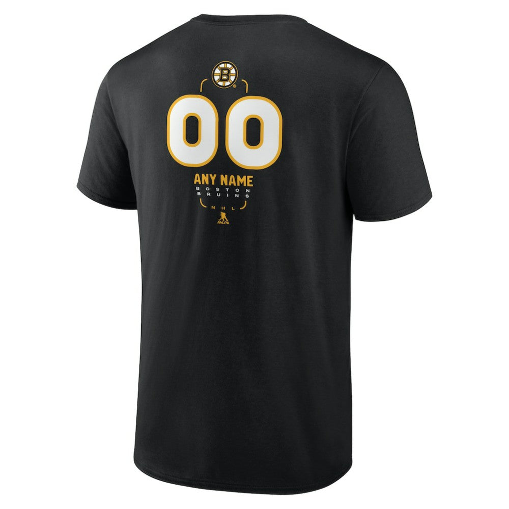 Boston Bruins Personalized Name & Number Midfielder T-Shirt Black
