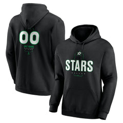 Dallas Stars Personalized Name & Number Midfielder Pullover Hoodie Black