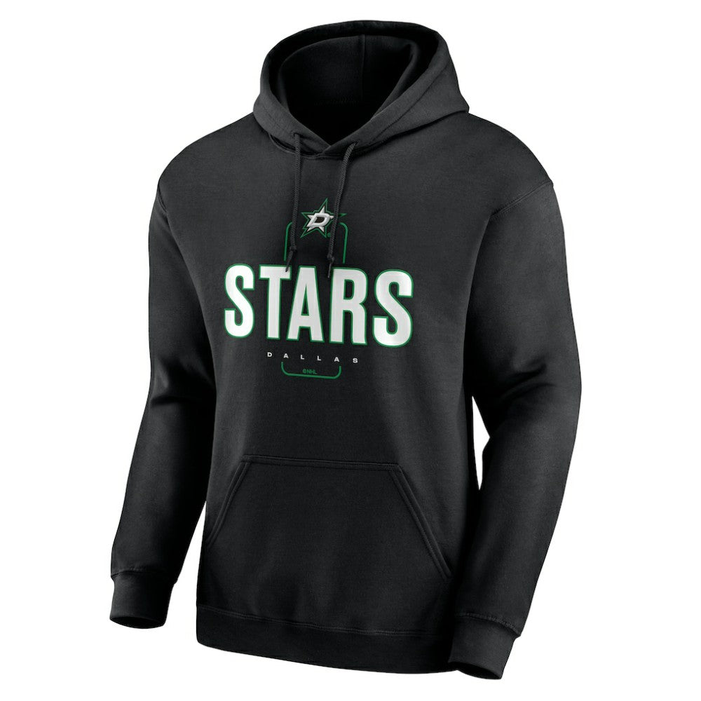 Dallas Stars Personalized Name & Number Midfielder Pullover Hoodie Black
