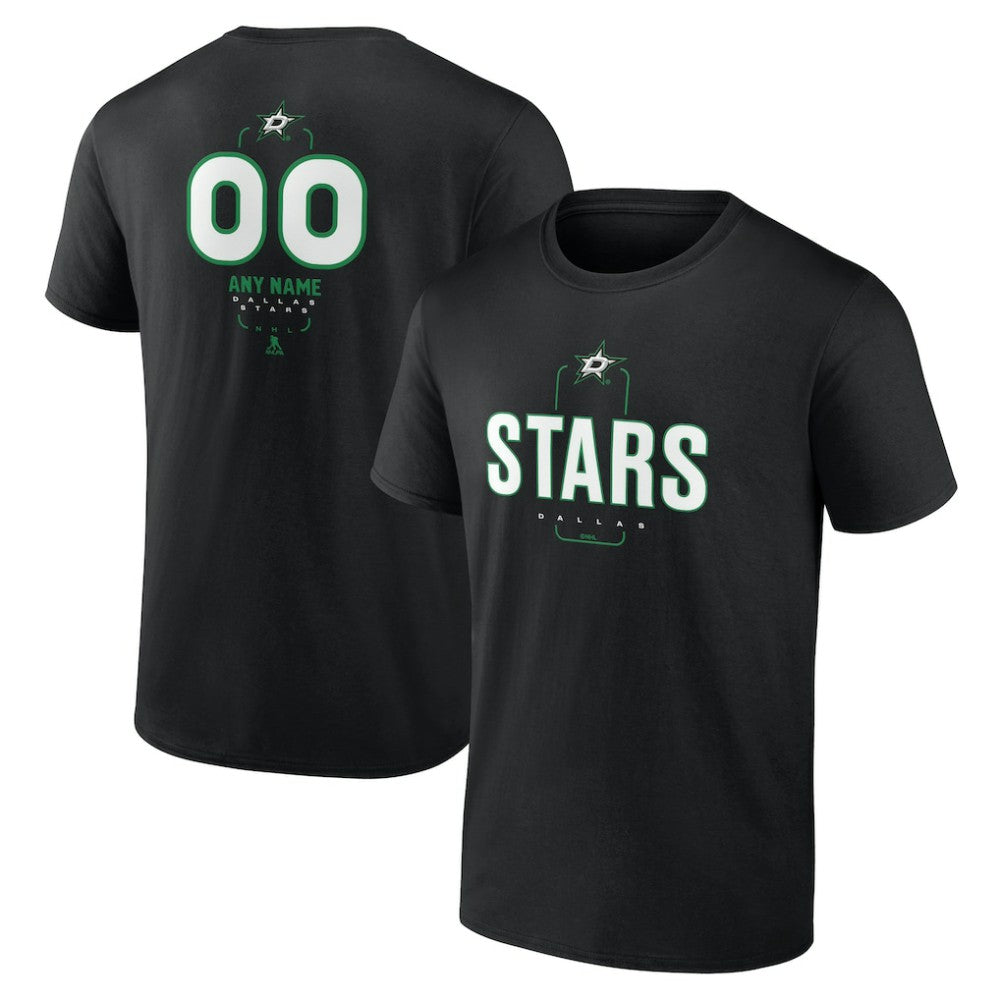 Dallas Stars Personalized Name & Number Midfielder T-Shirt Black