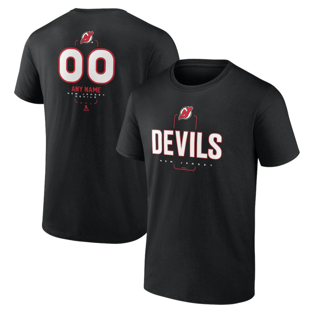 New Jersey Devils Personalized Name & Number Midfielder T-Shirt Black