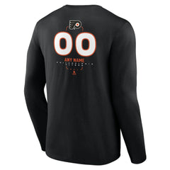 Philadelphia Flyers Personalized Name & Number Midfielder Long Sleeve T-Shirt Black