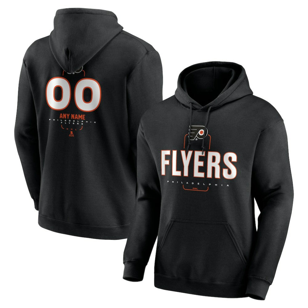 Philadelphia Flyers Personalized Name & Number Midfielder Pullover Hoodie Black