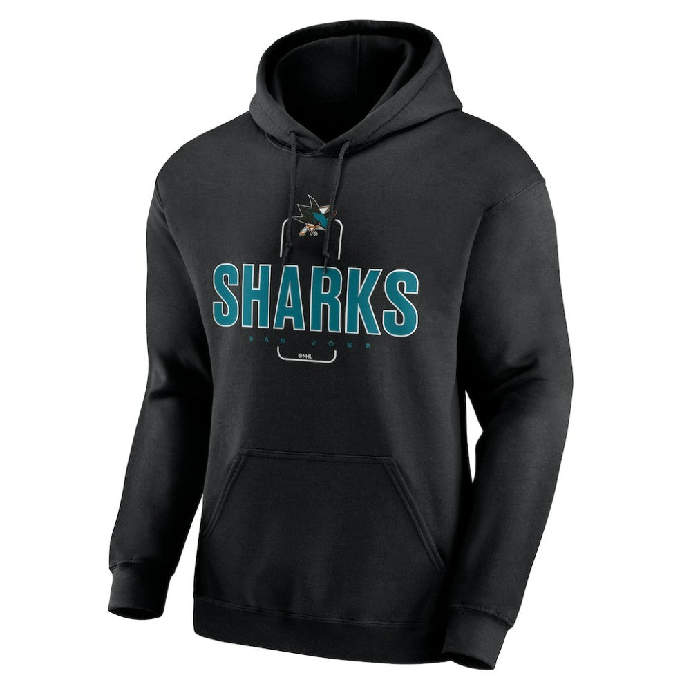 San Jose Sharks Personalized Name & Number Midfielder Pullover Hoodie Black