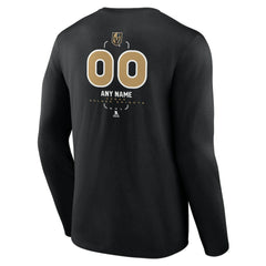 Vegas Golden Knights Personalized Name & Number Midfielder Long Sleeve T-Shirt Black