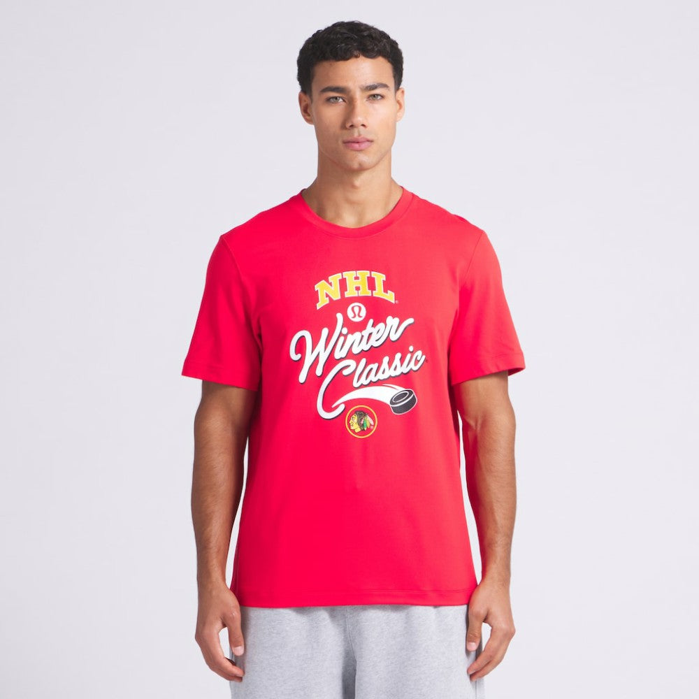 Chicago Blackhawks lululemon 2025 NHL Winter Classic Soft Jersey T-Shirt True Red