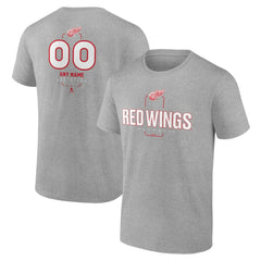 Detroit Red Wings Personalized Name & Number Midfielder T-Shirt Gray