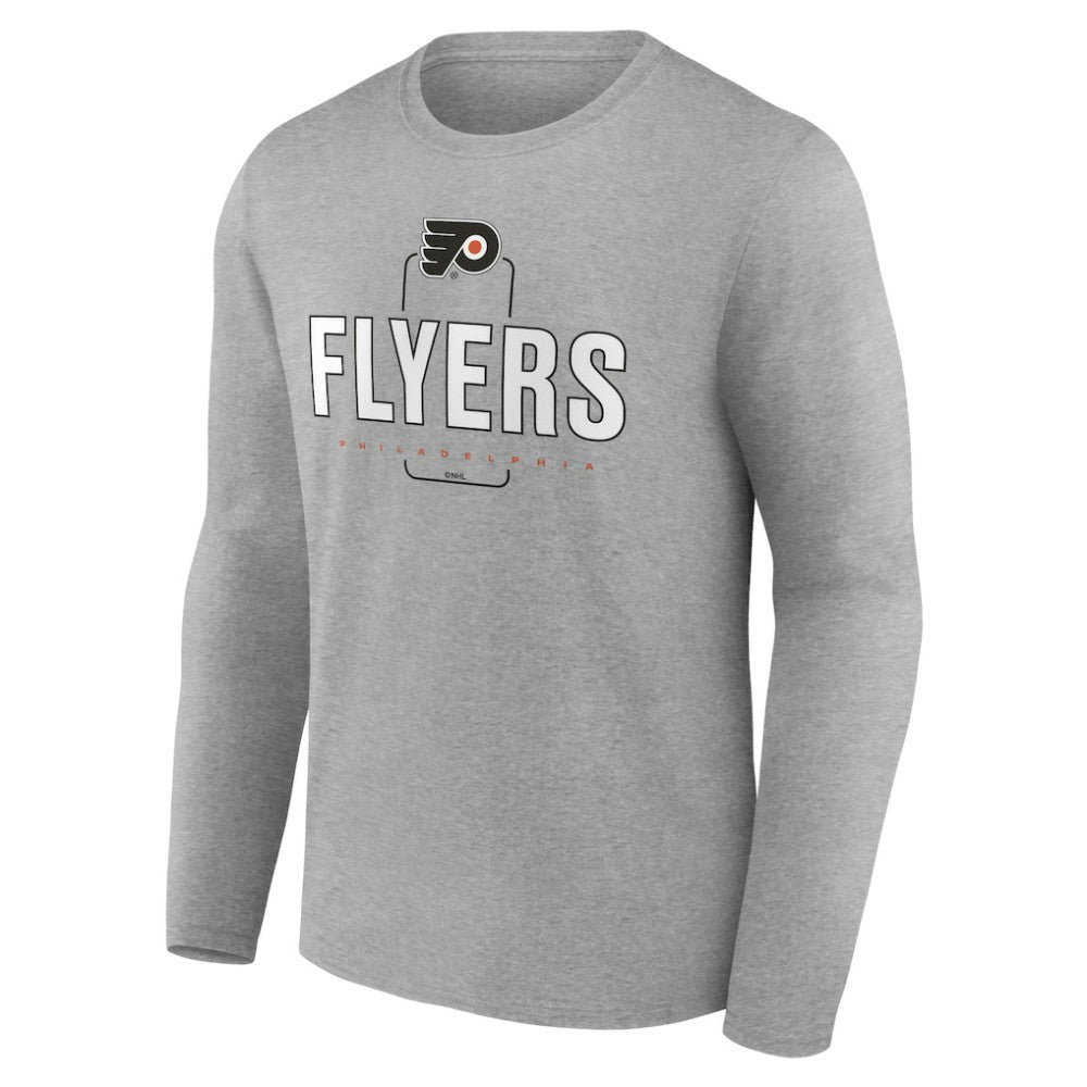 Philadelphia Flyers Personalized Name & Number Midfielder Long Sleeve T-Shirt Gray