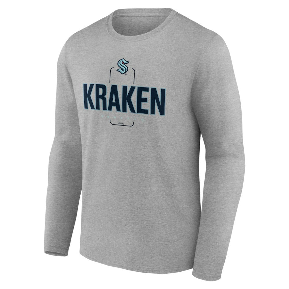 Seattle Kraken Personalized Name & Number Midfielder Long Sleeve T-Shirt Gray