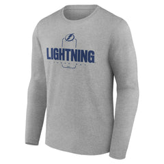 Tampa Bay Lightning Personalized Name & Number Midfielder Long Sleeve T-Shirt Gray
