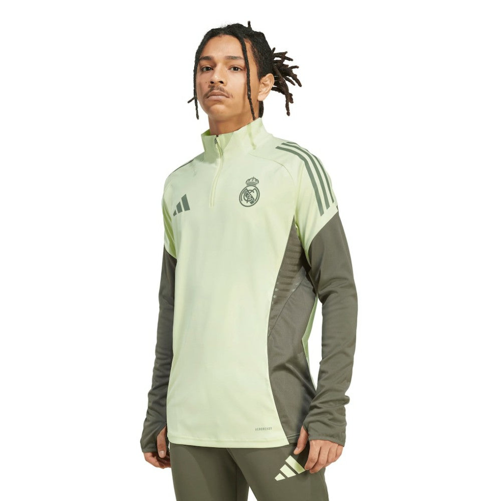 Real Madrid 2025/26 AEROREADY Raglan Quarter-Zip Training Pullover - Green | Adidas shop