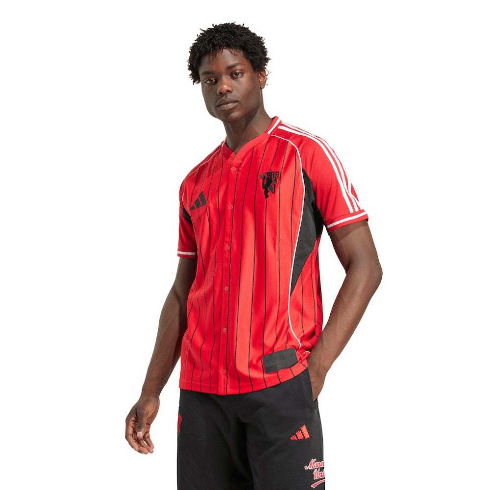Manchester United US Pack Full-Button Baseball Jersey - Red | Adidas sale