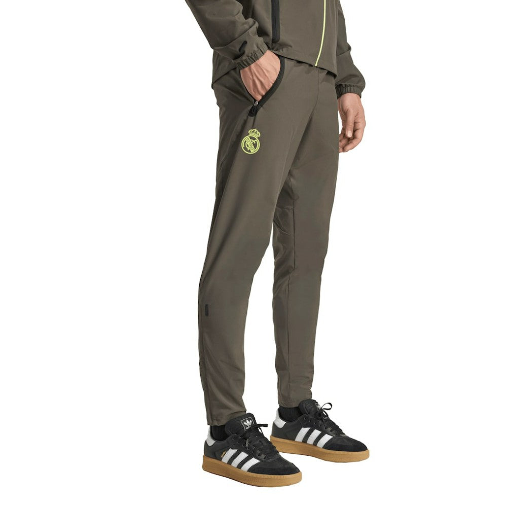 Real Madrid 2025/26 Tiro Vis Tech AEROREADY Travel Pants - Olive | Adidas cheap