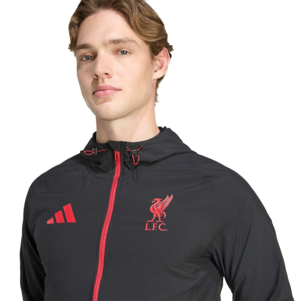 Liverpool 2025/26 Tiro Vis Tech Travel Jacket - Black | Adidas for sale
