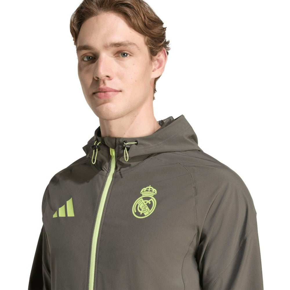 Real Madrid 2025/26 Tiro Vis Tech Travel Jacket - Olive | Adidas sale