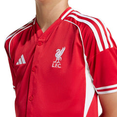 Liverpool Youth Full-Button Baseball Jersey - Red | Adidas online