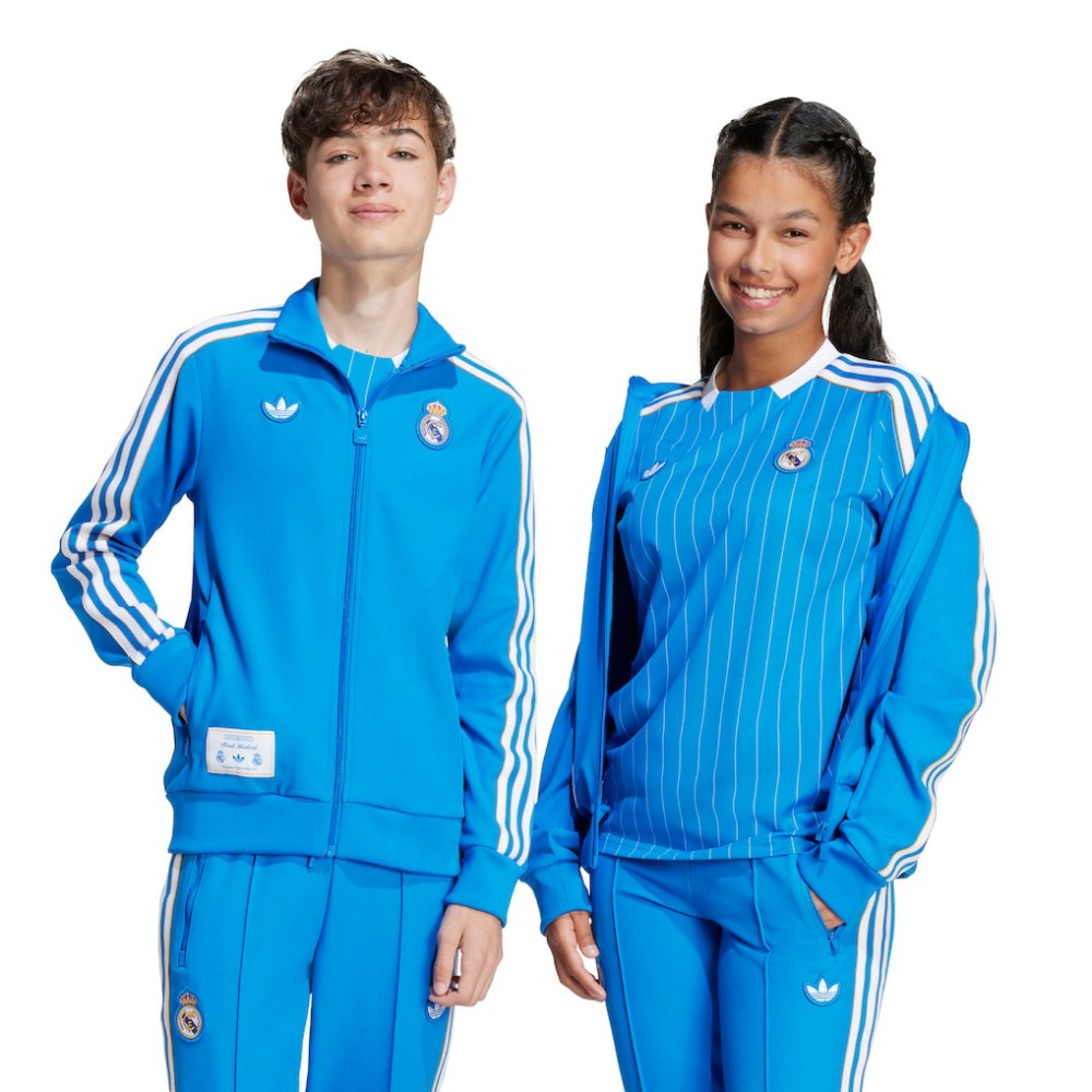 Real Madrid Youth Terrace Icons Full-Zip Track Jacket - Blue | Adidas for sale