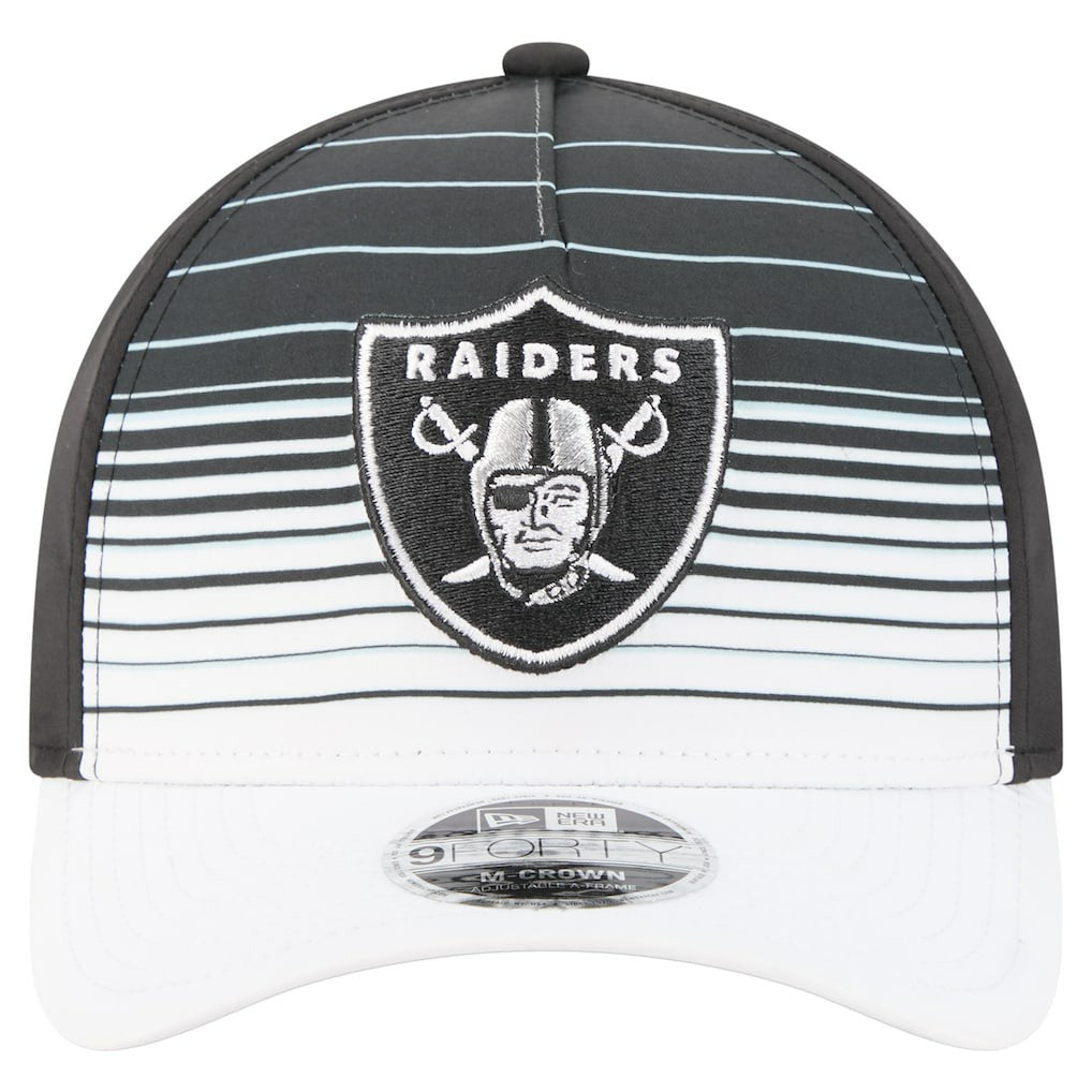 Las Vegas Raiders New Era Adventure Gradient 9FORTY M-Crown A-Frame Adjustable Hat - White/Black outlet