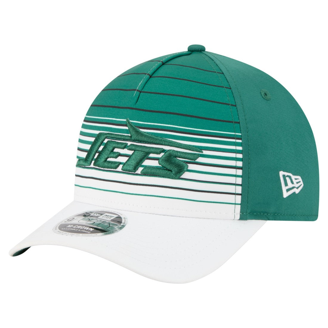 New York Jets New Era Adventure Gradient 9FORTY M-Crown A-Frame Adjustable Hat - White/Green outlet