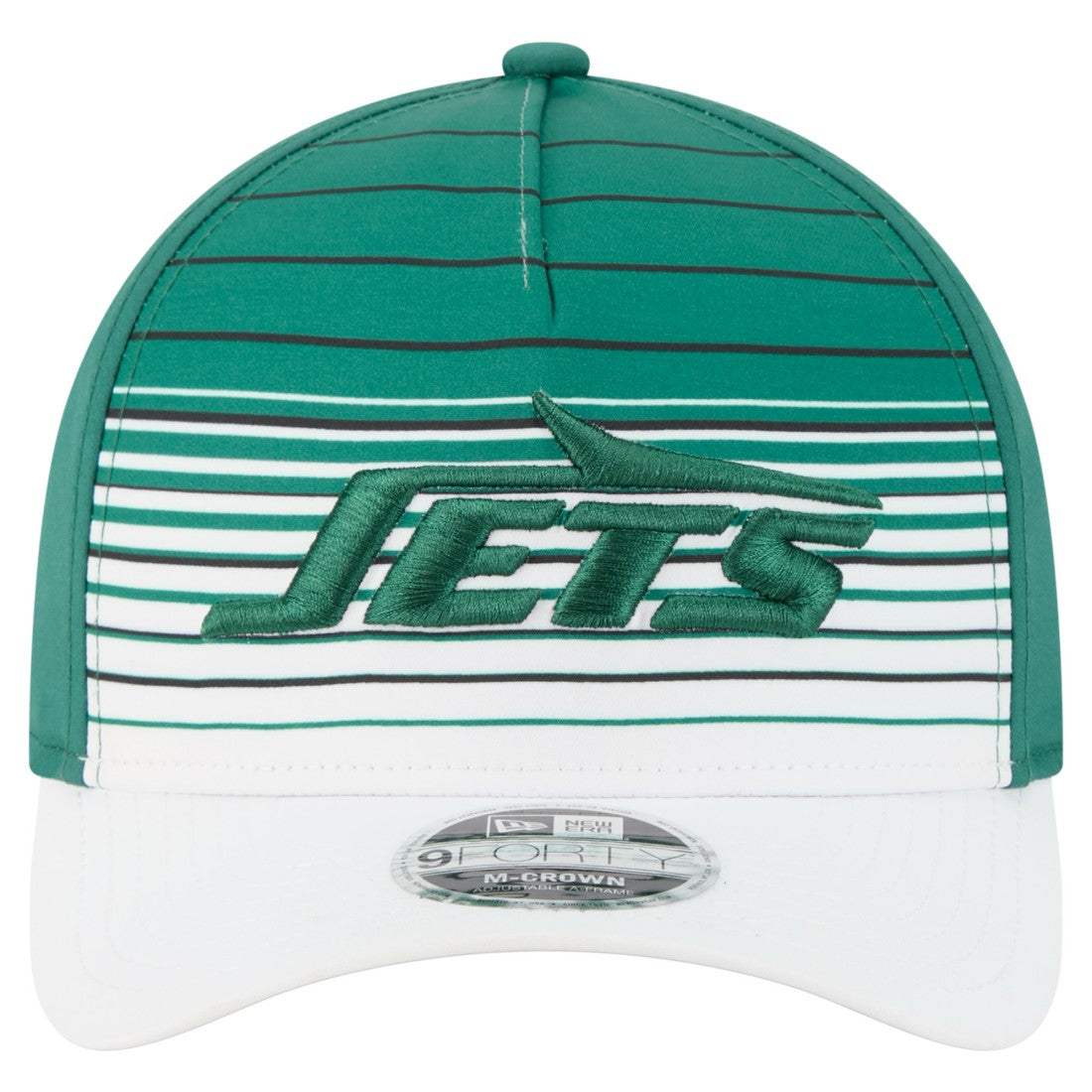 New York Jets New Era Adventure Gradient 9FORTY M-Crown A-Frame Adjustable Hat - White/Green outlet