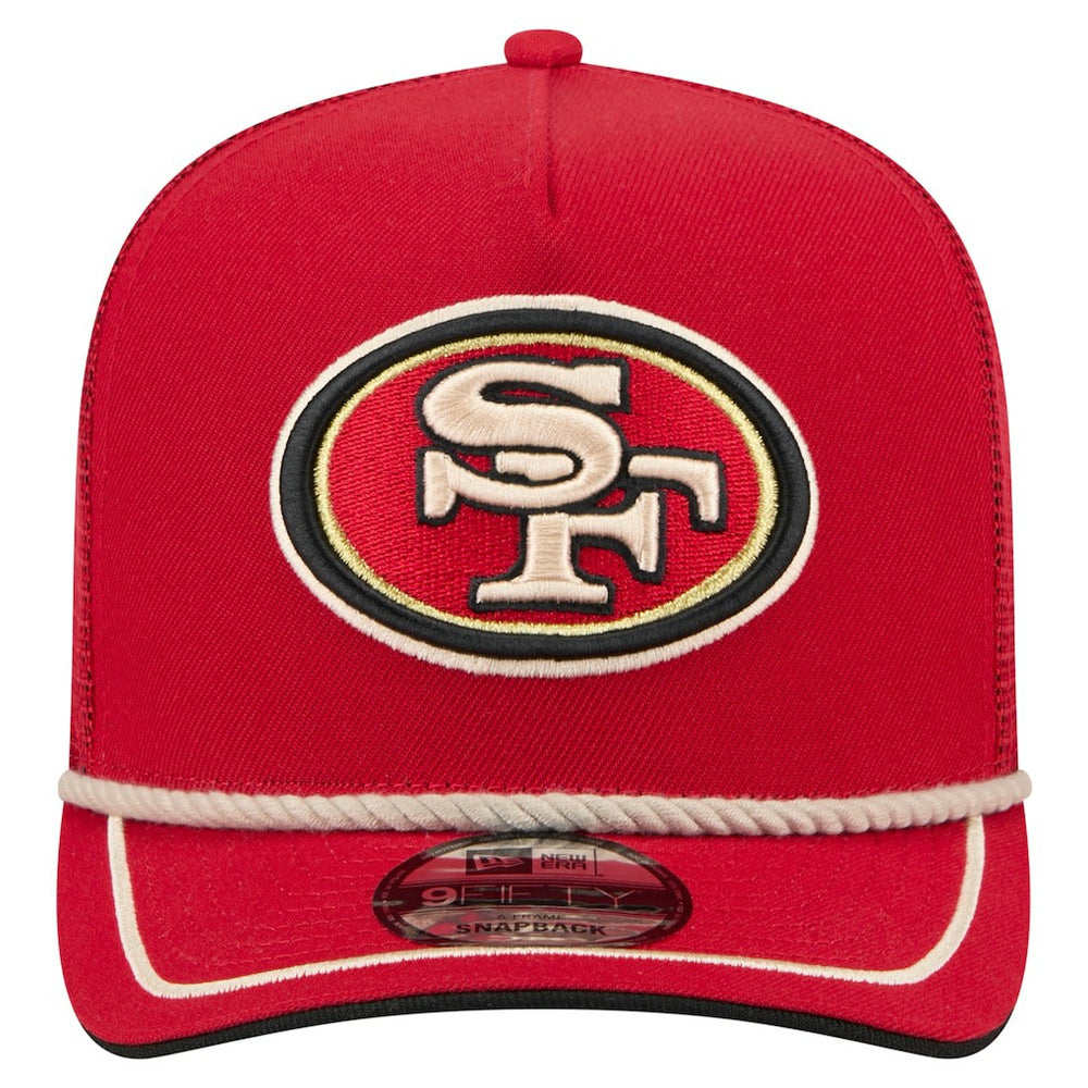 San Francisco 49ers New Era Vintage Team Rope A-Frame Trucker 9FIFTY Snapback Hat - Scarlet online
