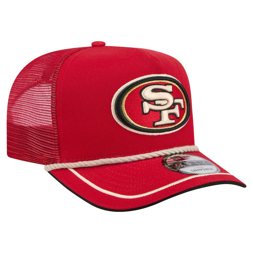 San Francisco 49ers New Era Vintage Team Rope A-Frame Trucker 9FIFTY Snapback Hat - Scarlet online