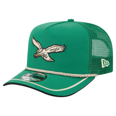 Philadelphia Eagles New Era Vintage Team Rope A-Frame Trucker 9FIFTY Snapback Hat - Kelly Green sale