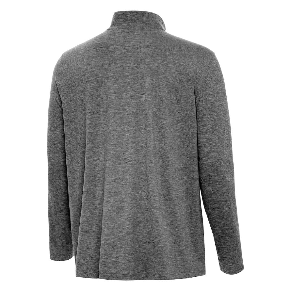 Detroit Red Wings Antigua 2025 NHL Stadium Series Hunk Quarter-Zip Jacket Heather Black