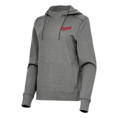 Detroit Red Wings Antigua Women's 2025 NHL Stadium Series Justice Pullover Hoodie Heather Black