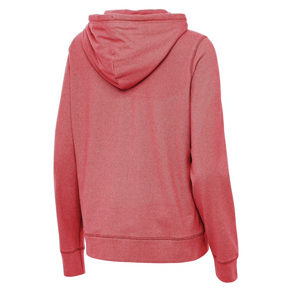 Detroit Red Wings Antigua Women's 2025 NHL Stadium Series Justice Pullover Hoodie Heather Red