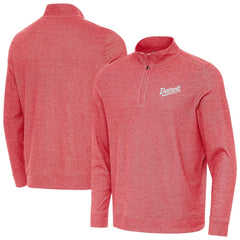 Detroit Red Wings Antigua 2025 NHL Stadium Series Subtle Quarter-Zip Top Heather Red