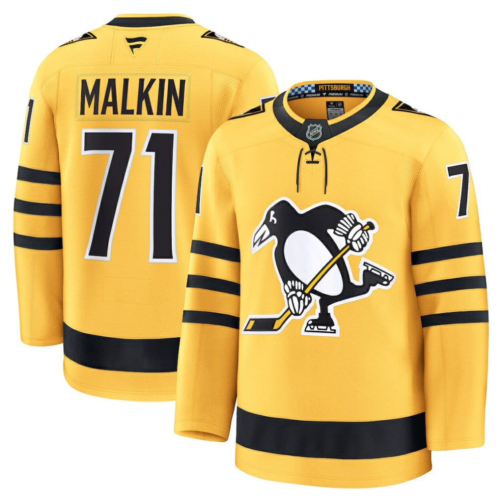 Evgeni Malkin Pittsburgh Penguins Fanatics Alternate Premium Player Jersey Gold