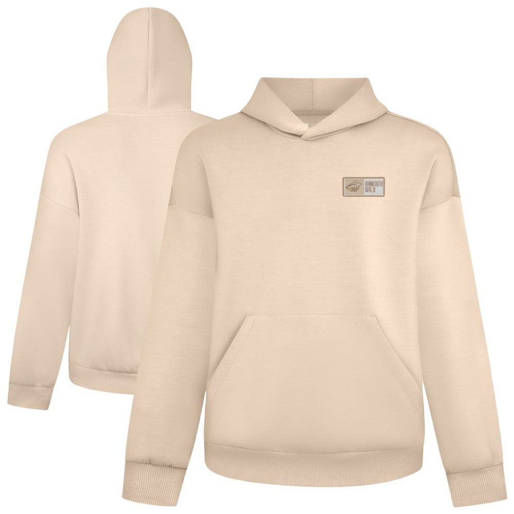 Minnesota Wild Levelwear Luxe Signature Lineage Tri-Blend Pullover Hoodie Khaki